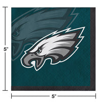 192ct Bulk Philadelphia Eagles Beverage Napkins
