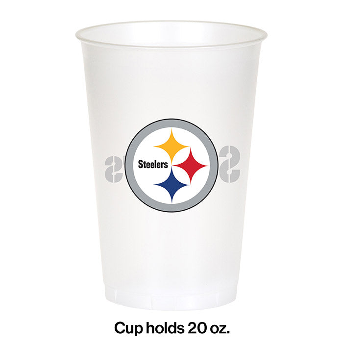 96/Case Bulk Pittsburgh Steelers 20 oz Plastic Cups