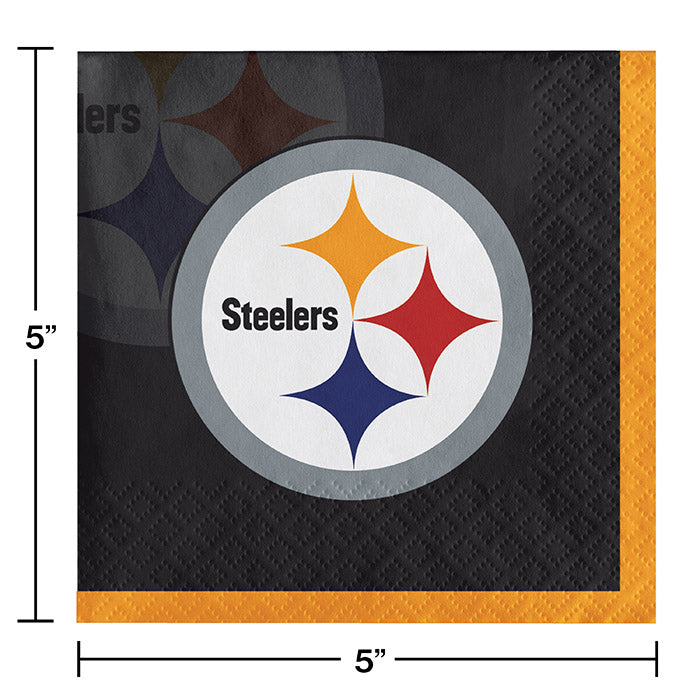 192/Case Bulk Pittsburgh Steelers Beverage Napkins
