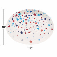 12ct Bulk Patriotic Fourth of July Plastic Trays