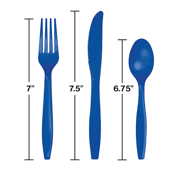 288ct Bulk Cobalt Blue Assorted Plastic Cutlery