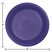 240ct Bulk Purple Plastic Dessert Plates