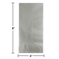 600ct Bulk Shimmering Silver 2 Ply Dinner Napkins
