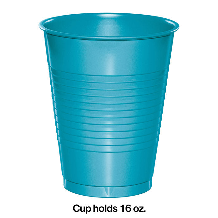 240ct Bulk Bermuda Blue 16 oz Plastic Cups