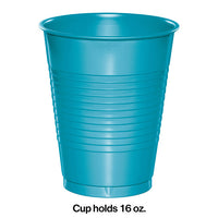 240ct Bulk Bermuda Blue 16 oz Plastic Cups