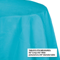 12ct Bulk Bermuda Blue Round Paper Table Covers