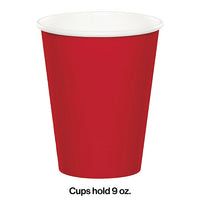 96ct Bulk Value Friendly Classic Red 9 oz Hot & Cold Cups