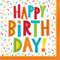 Birthday Fun Paper Luncheon Napkins (Case of 192) - Birthday Party Supplies by Creative Converting