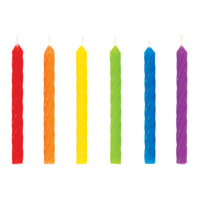 288 pc Bulk Rainbow Spiral Candles - Birthday Party Supplies by Creative Converting