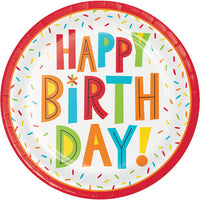 Birthday Fun Paper Dinner Plates (Case of 96) - Birthday Party Supplies by Creative Converting