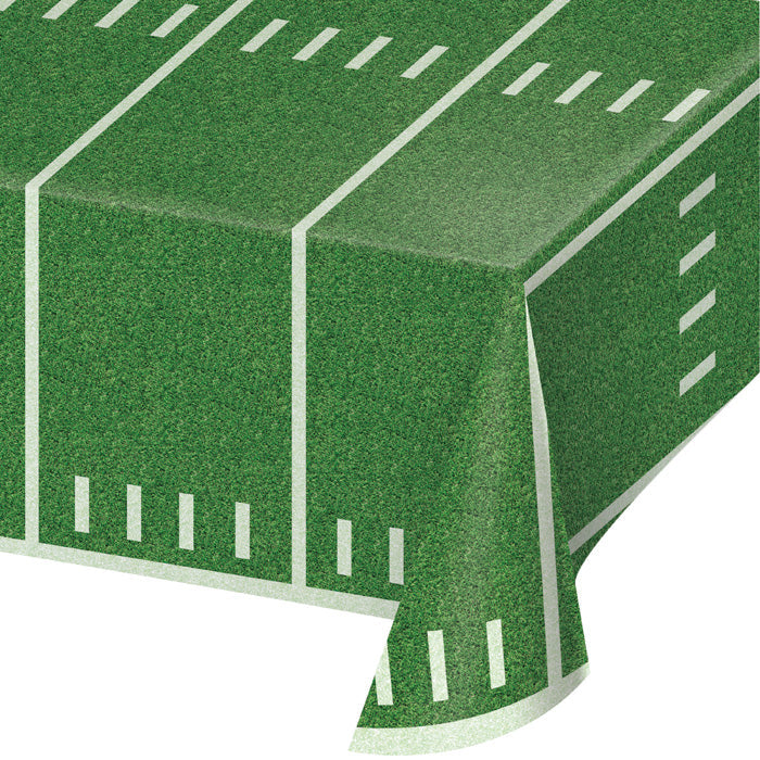 6 pc Bulk Football Field Plastic Table Covers - Sports Party Supplies by Creative Converting