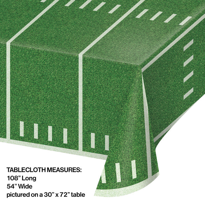 6ct Bulk Football Field Plastic Table Covers