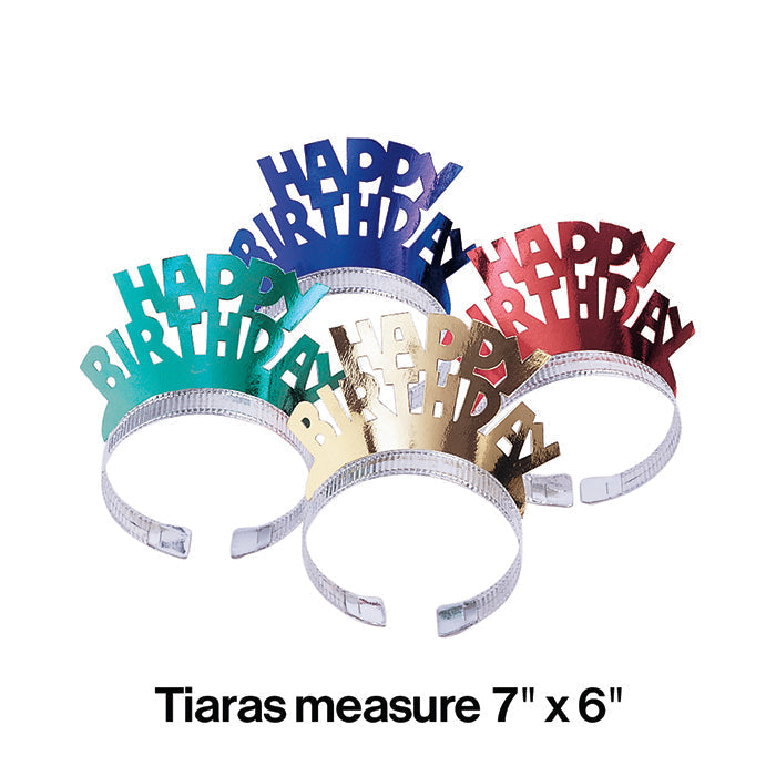 48ct Bulk Foil Birthday Tiaras