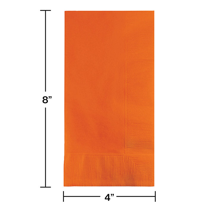 600ct Bulk Sunkissed Orange 2 Ply Dinner Napkins