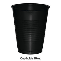 240ct Bulk Black Velvet 16 oz Plastic Cups
