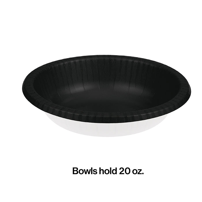 200ct Bulk Black Velvet Paper Bowls