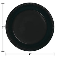 240ct Bulk Black Velvet Plastic Dessert Plates