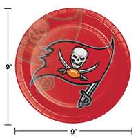 96/Case Bulk Tampa Bay Buccaneers Dinner Plates
