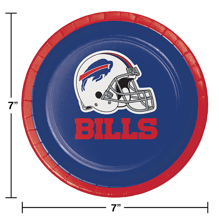 96/Case Bulk Buffalo Bills Dessert Plates