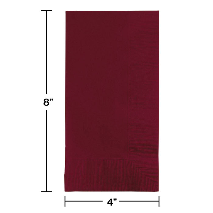 600ct Bulk Burgundy 2 Ply Dinner Napkins