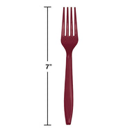 288ct Bulk Burgundy Plastic Forks