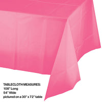 12ct Bulk Candy Pink Plastic Table Covers