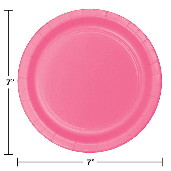240ct Bulk Candy Pink Dessert Plates