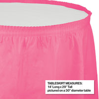6ct Bulk Candy Pink Plastic Tableskirt
