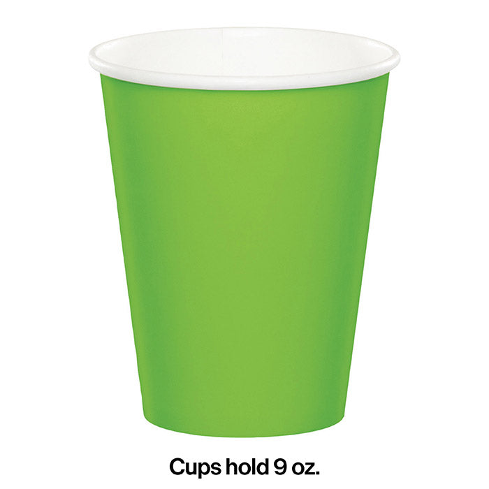 96ct Bulk Value Friendly Fresh Lime Green 9 oz Hot & Cold Cups