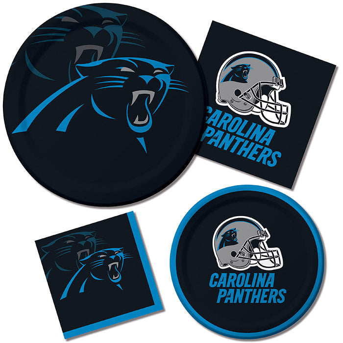 96ct Bulk Carolina Panthers Dinner Plates