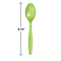 288ct Bulk Fresh Lime Green Plastic Spoons