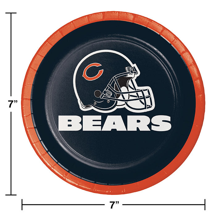 96/Case Bulk Chicago Bears Dessert Plates