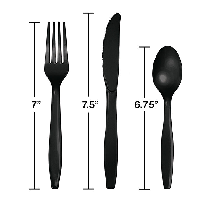 288ct Bulk Black Velvet Assorted Plastic Cutlery