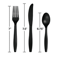 288ct Bulk Black Velvet Assorted Plastic Cutlery
