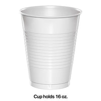 240ct Bulk White 16 oz Plastic Cups
