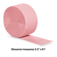 12ct Bulk Classic Pink Crepe Streamer