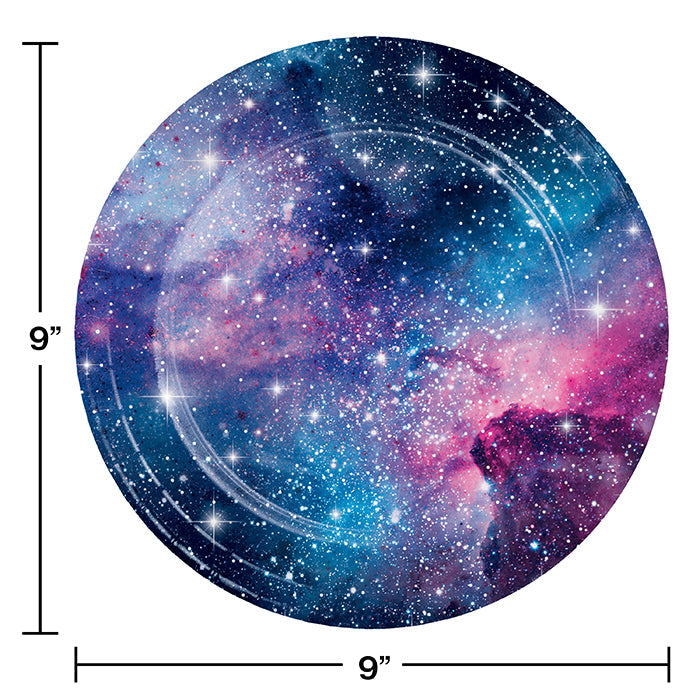 96ct Bulk Galaxy Party Dinner Plates