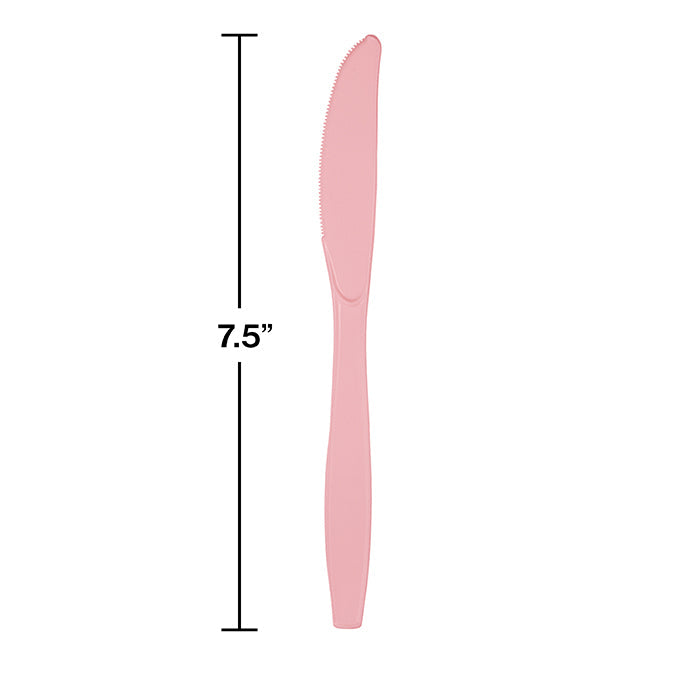 288ct Bulk Classic Pink Plastic Knives