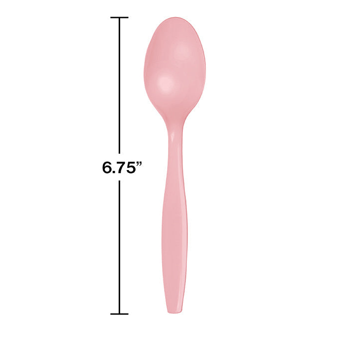 288ct Bulk Classic Pink Plastic Spoons
