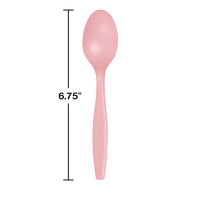 288ct Bulk Classic Pink Plastic Spoons