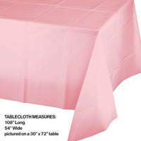 12ct Bulk Classic Pink Plastic Table Covers