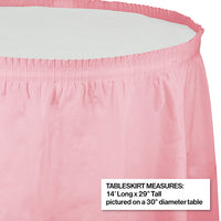 6ct Bulk Classic Pink Plastic Tableskirt