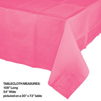 12ct Bulk Value Friendly Candy Pink Plastic Table Cover