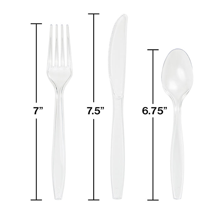 288ct Bulk Clear Assorted Plastic Cutlery