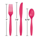 288ct Bulk Hot Magenta Assorted Plastic Cutlery