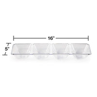 6ct Bulk Clear Form & Function 4-Compartment Tray