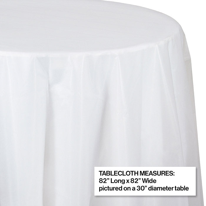 12ct Bulk Clear Round Plastic Table Covers