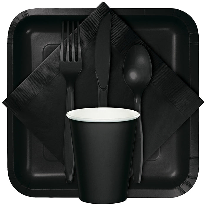 600ct Bulk Black Velvet 2 Ply Dinner Napkins