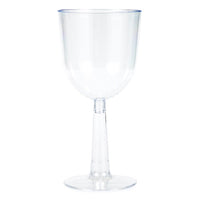 Bulk 48 pc Clear 12 oz Plastic Wine Glasses  - Solid Color Party Tableware by Creative Converting