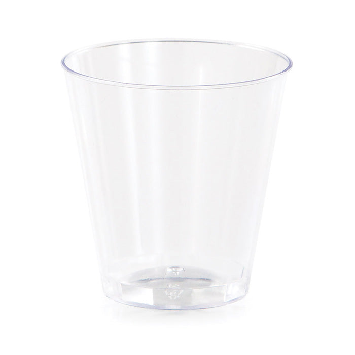 Bulk 240 pc Clear 2 oz Plastic Shot Glasses  - Solid Color Party Tableware by Creative Converting